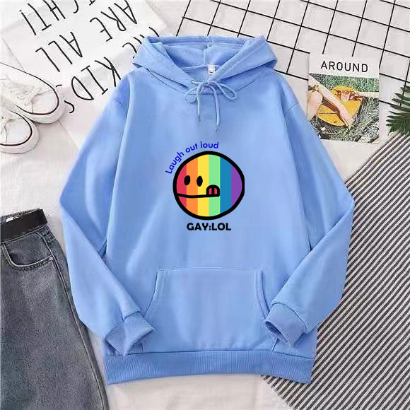 Kvinnors hoodie med färggrafisk tryck Mirla-Eva Jonsson