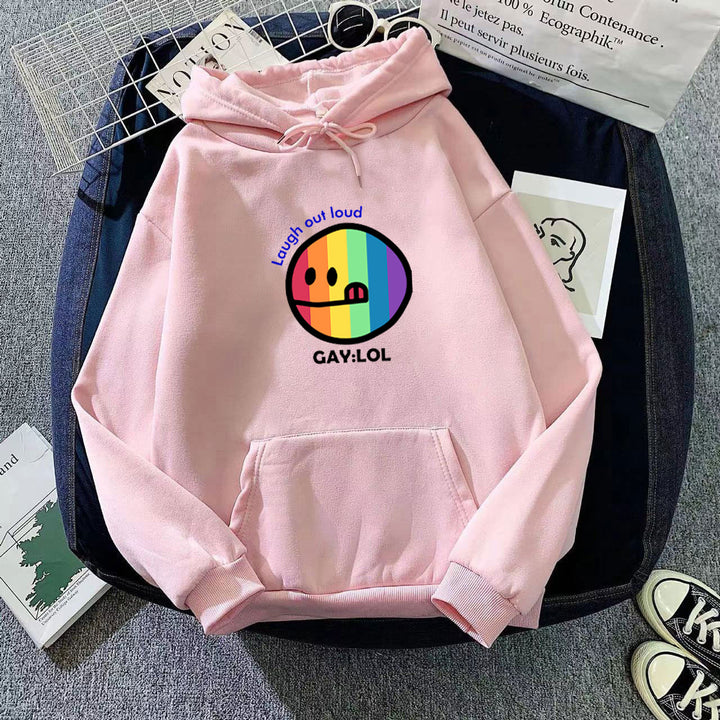 Kvinnors hoodie med färggrafisk tryck Mirla-Eva Jonsson