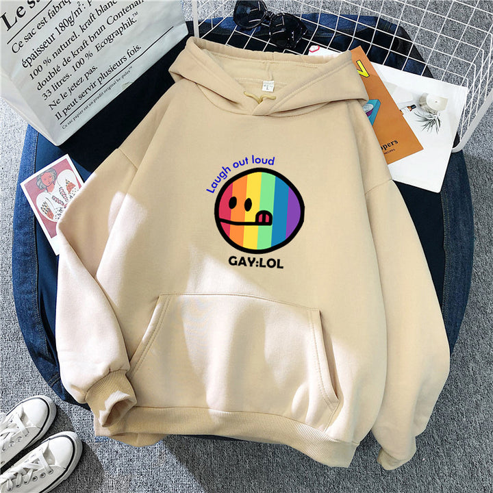 Kvinnors hoodie med färggrafisk tryck Mirla-Eva Jonsson
