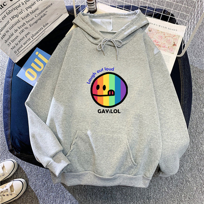 Kvinnors hoodie med färggrafisk tryck Mirla-Eva Jonsson