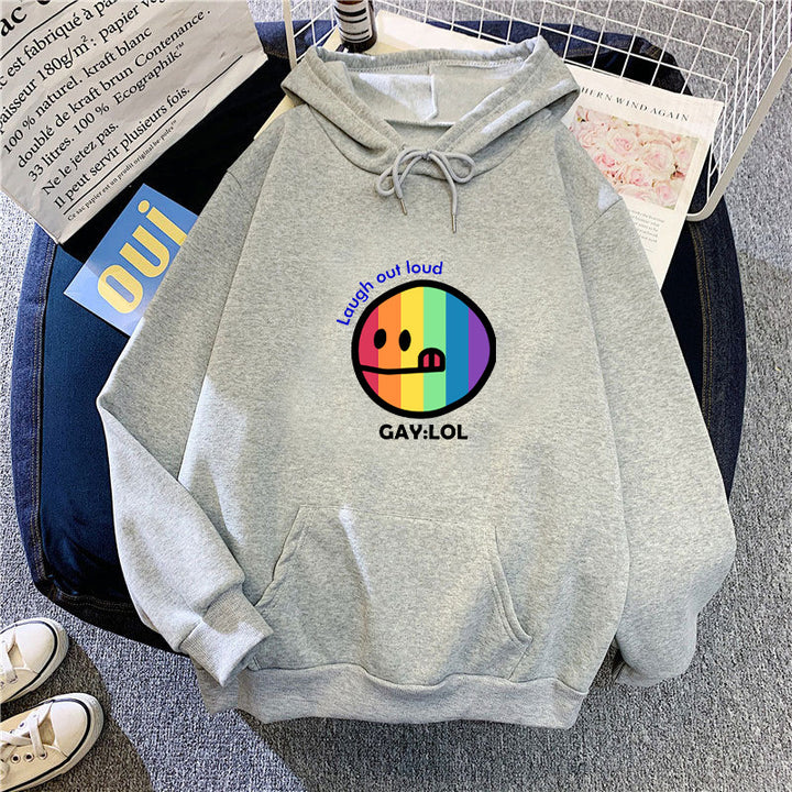 Kvinnors hoodie med färggrafisk tryck Mirla-Eva Jonsson