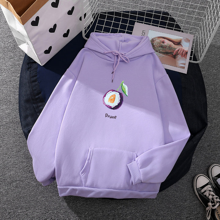 Kvinnors hoodie med fruktig vattenmelonmotiv Mirla-Eva Jonsson