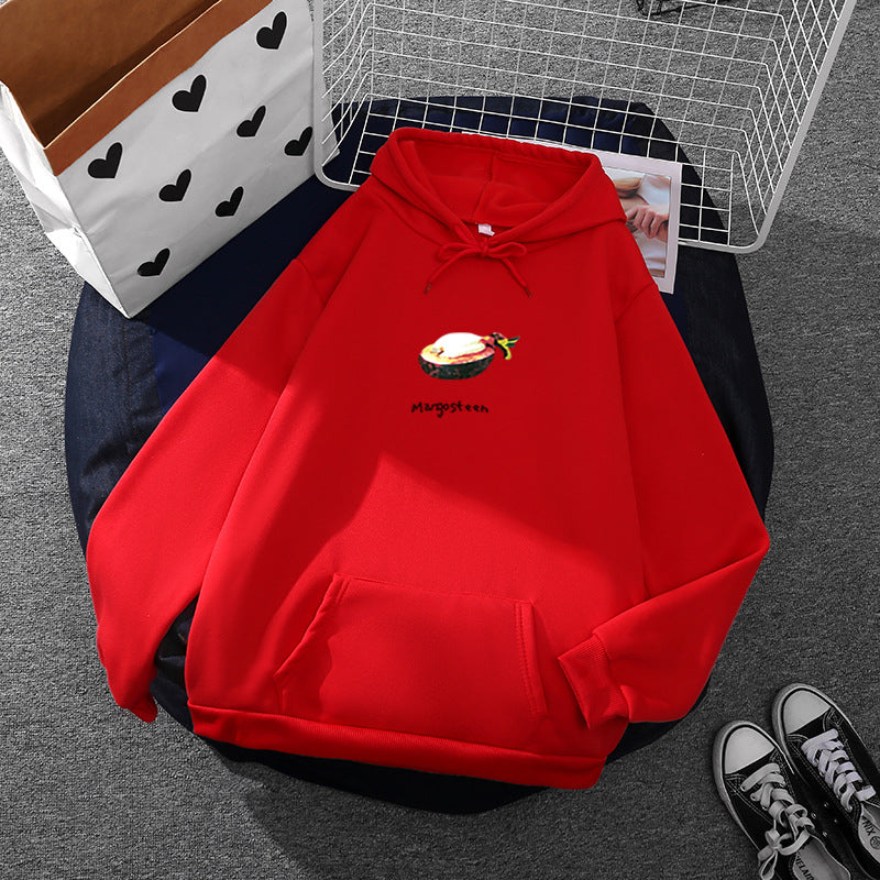 Kvinnors hoodie med fruktig vattenmelonmotiv Mirla-Eva Jonsson