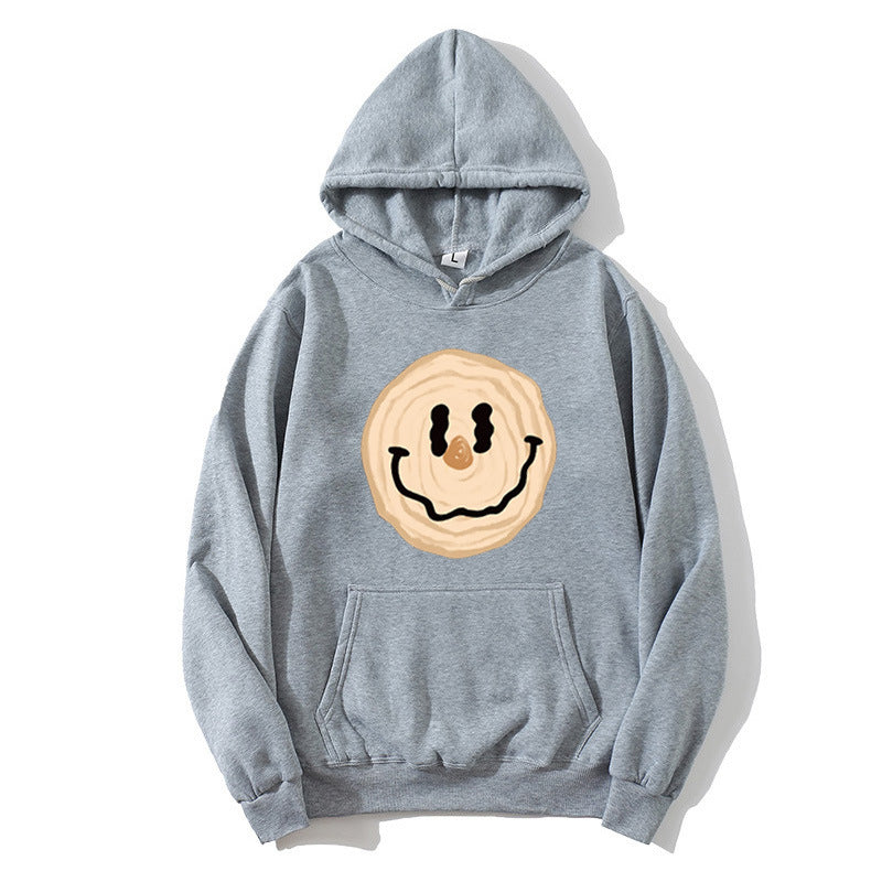 Kvinnors hoodie med glad leende motiv Mirla-Eva Jonsson