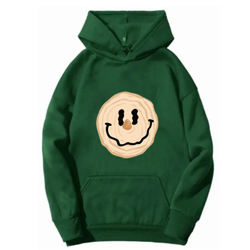 Kvinnors hoodie med glad leende motiv Mirla-Eva Jonsson