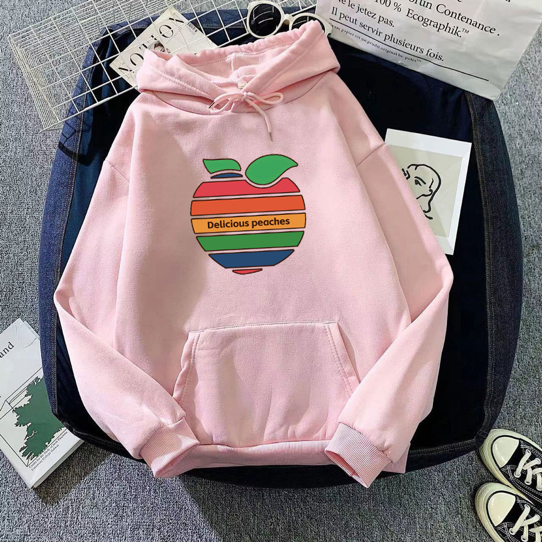 Kvinnors hoodie med glatt fruktmotiv Mirla-Eva Jonsson