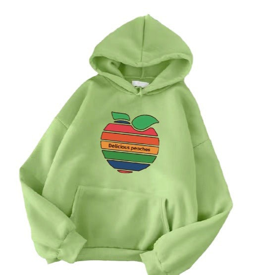 Kvinnors hoodie med glatt fruktmotiv Mirla-Eva Jonsson