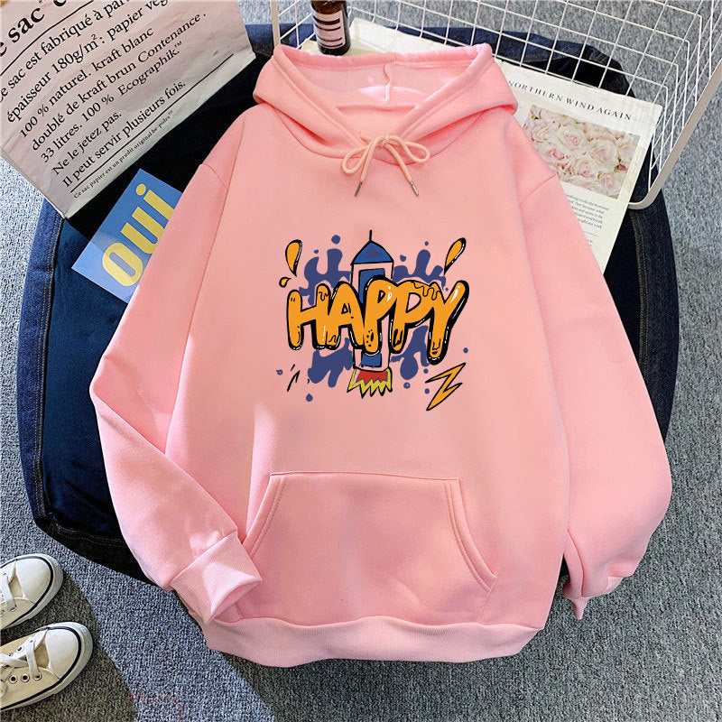 Kvinnors hoodie med glatt grafiskt mönster Mirla-Eva Jonsson