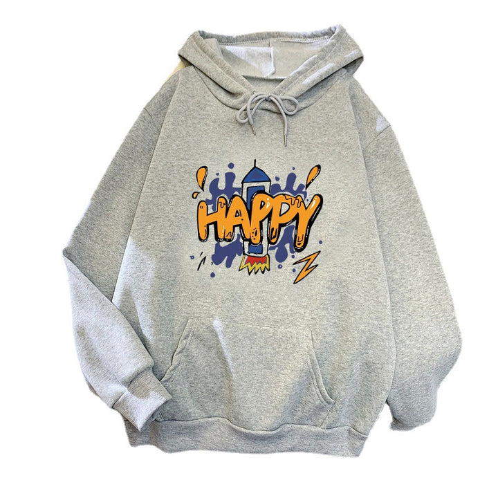 Kvinnors hoodie med glatt grafiskt mönster Mirla-Eva Jonsson