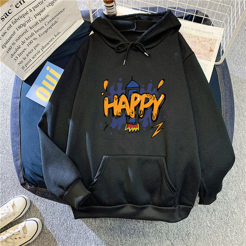 Kvinnors hoodie med glatt grafiskt mönster Mirla-Eva Jonsson