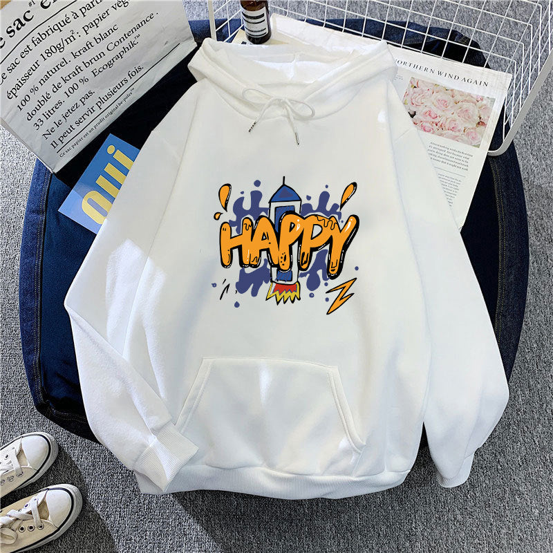 Kvinnors hoodie med glatt grafiskt mönster Mirla-Eva Jonsson
