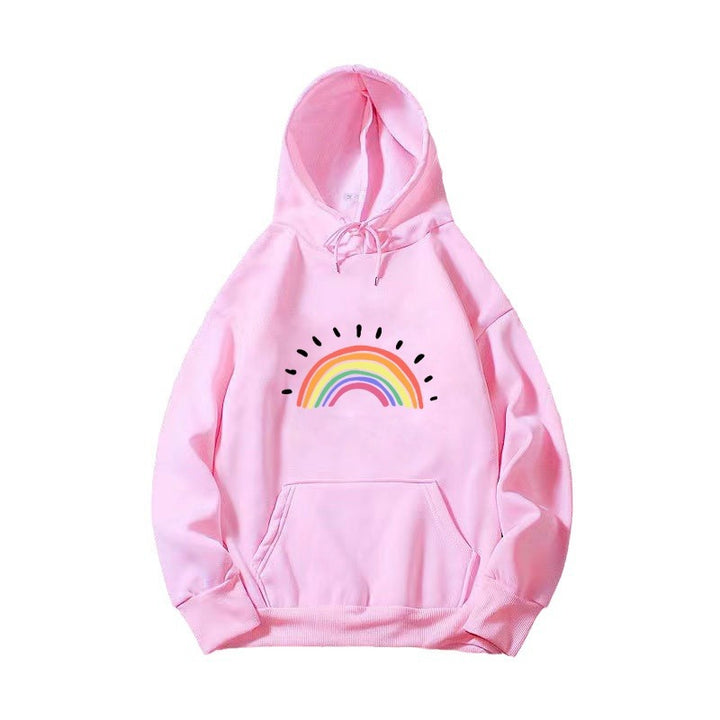 Kvinnors hoodie med glatt regnbågsmotiv Mirla-Eva Jonsson