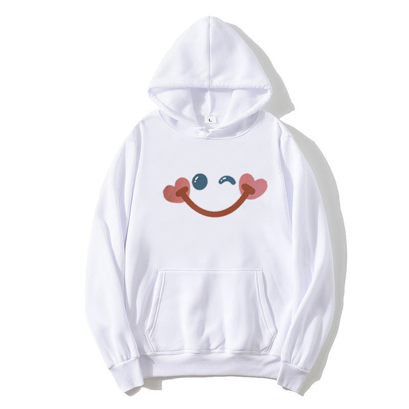 Kvinnors hoodie med glatt smiley-design Mirla-Eva Jonsson