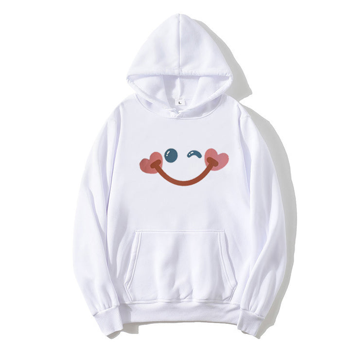 Kvinnors hoodie med glatt smiley-design Mirla-Eva Jonsson