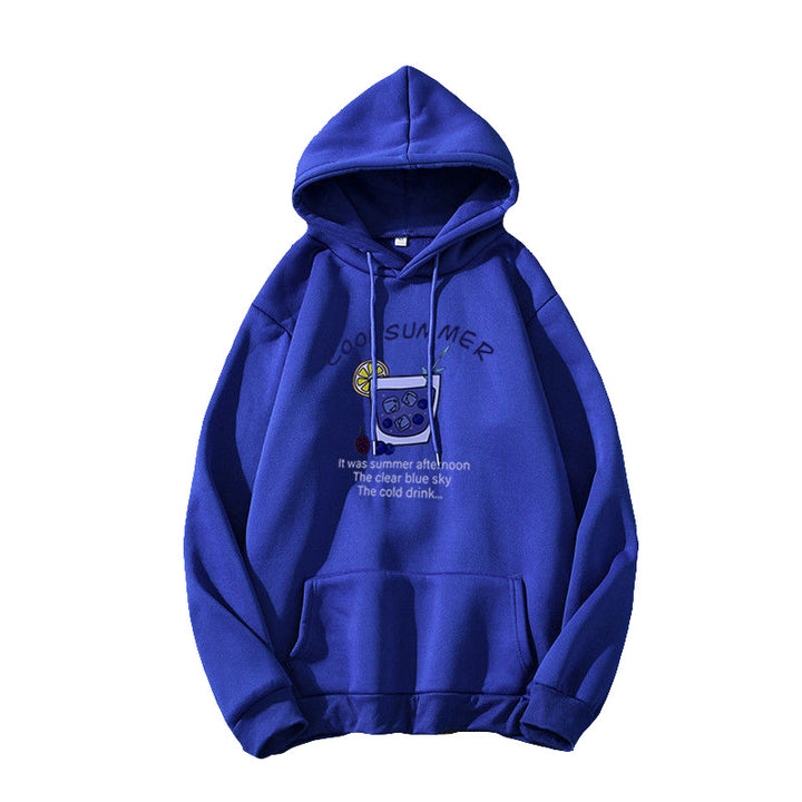 Kvinnors hoodie med glatt sommar motiv Mirla-Eva Jonsson
