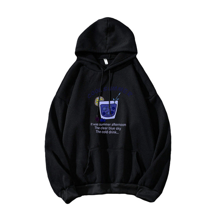 Kvinnors hoodie med glatt sommar motiv Mirla-Eva Jonsson
