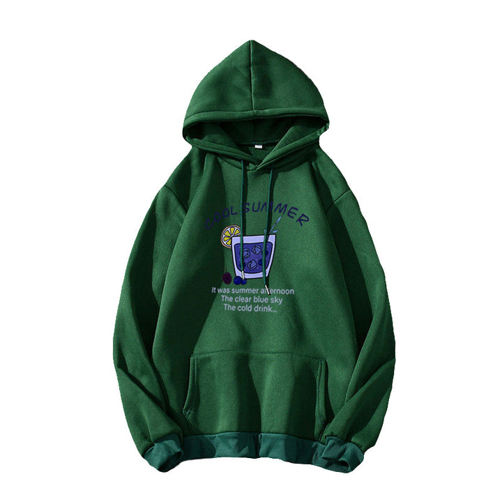 Kvinnors hoodie med glatt sommar motiv Mirla-Eva Jonsson