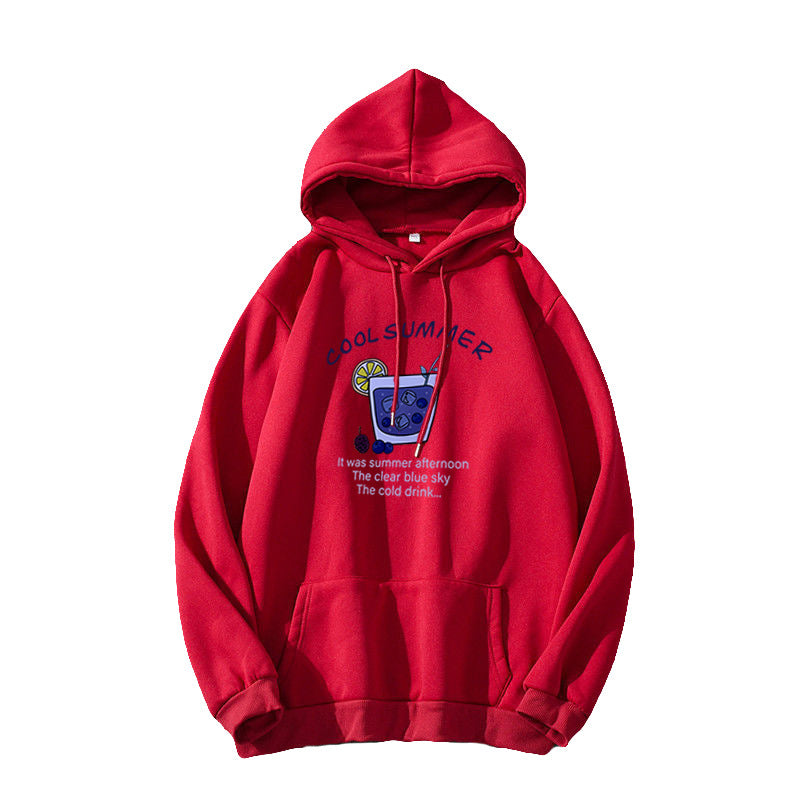 Kvinnors hoodie med glatt sommar motiv Mirla-Eva Jonsson