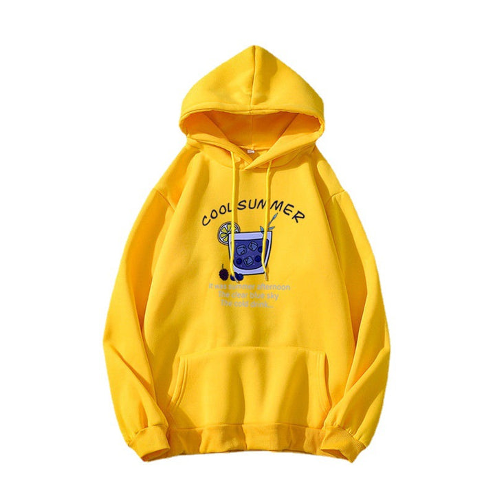 Kvinnors hoodie med glatt sommar motiv Mirla-Eva Jonsson