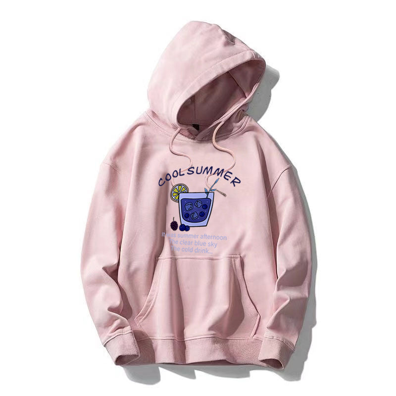 Kvinnors hoodie med glatt sommar motiv Mirla-Eva Jonsson