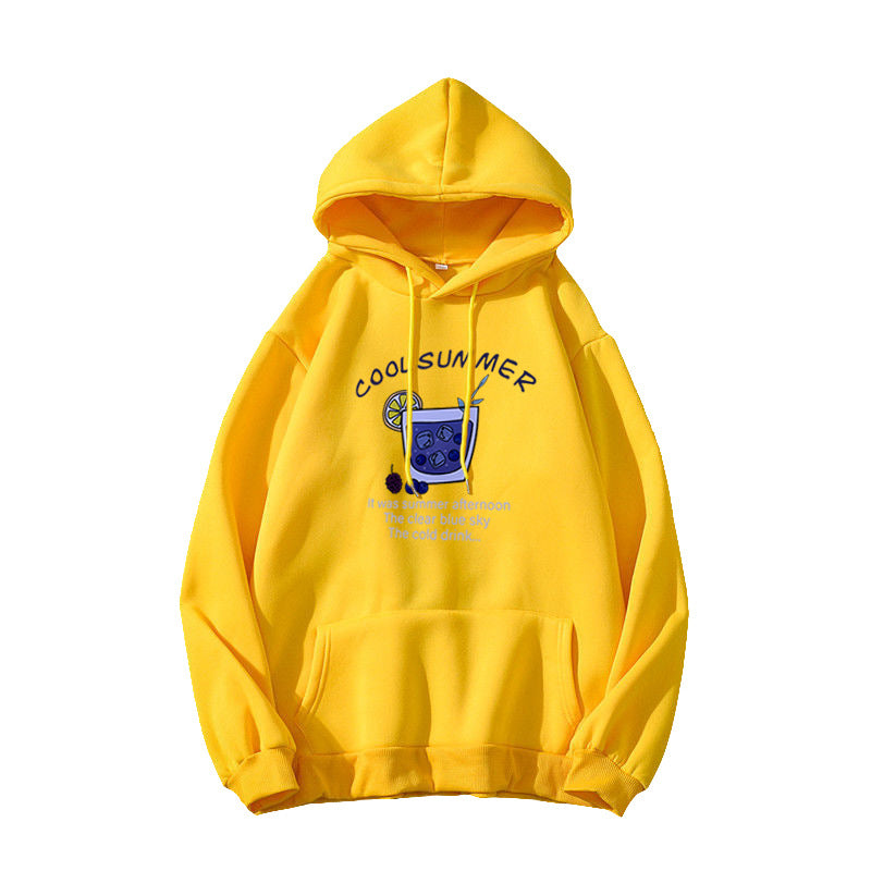 Kvinnors hoodie med glatt sommar motiv Mirla-Eva Jonsson