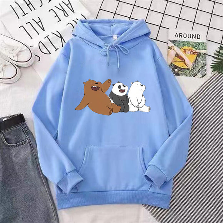 Kvinnors hoodie med humoristisk djurmotiv Mirla-Eva Jonsson