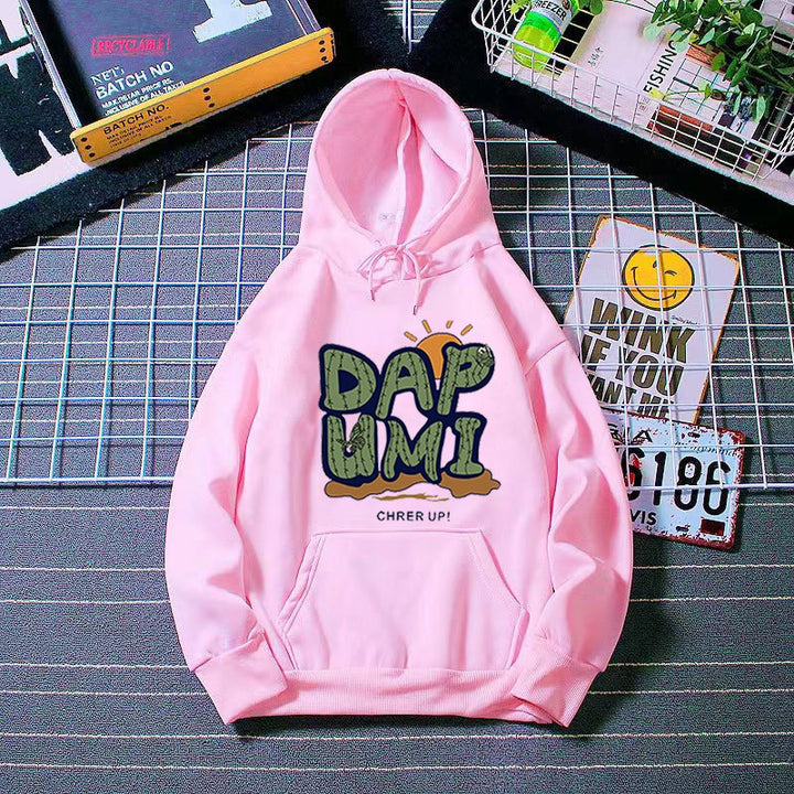 Kvinnors hoodie med humoristisk grafisk design Mirla-Eva Jonsson