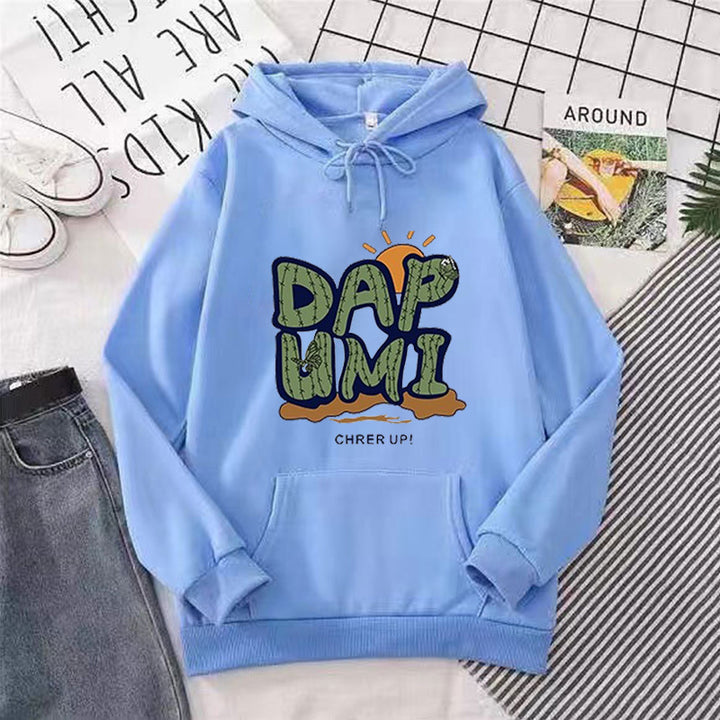Kvinnors hoodie med humoristisk grafisk design Mirla-Eva Jonsson