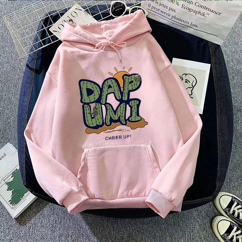 Kvinnors hoodie med humoristisk grafisk design Mirla-Eva Jonsson