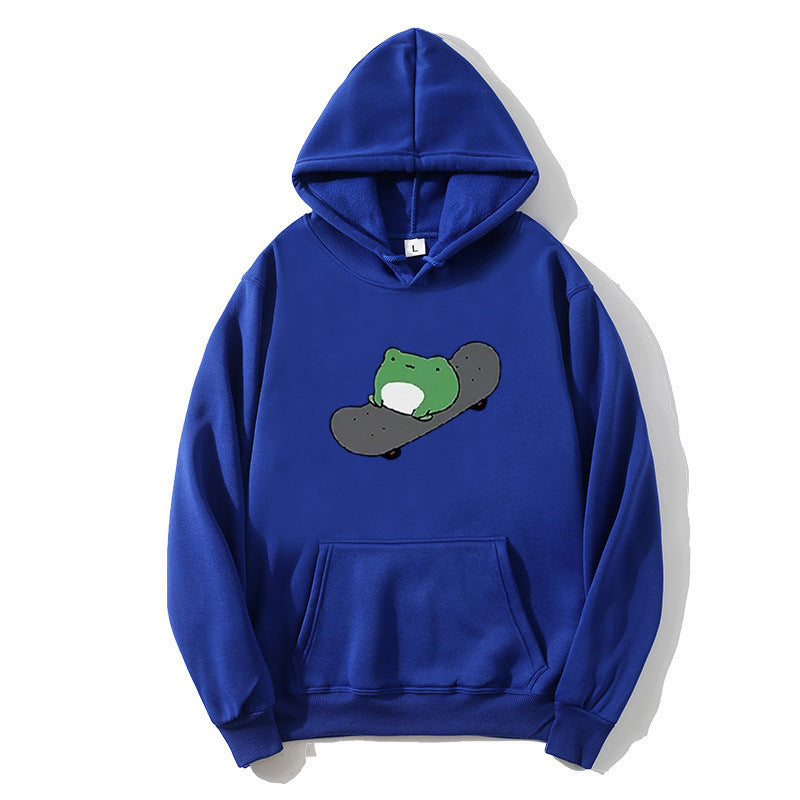 Kvinnors hoodie med humoristisk groddesign Mirla-Eva Jonsson