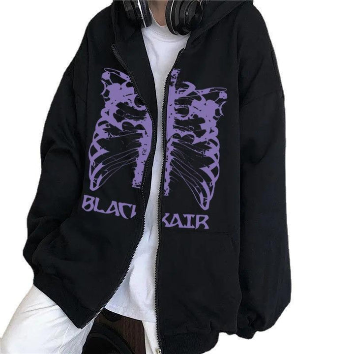 Kvinnors hoodie med innovativt skelettdesign Mirla-Eva Jonsson