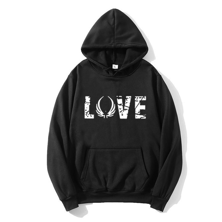 Kvinnors hoodie med inspirerande Love design Mirla-Eva Jonsson