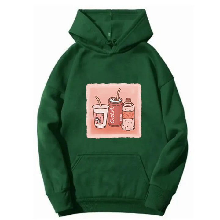 Kvinnors hoodie med inspirerande dryckmotiv Mirla-Eva Jonsson