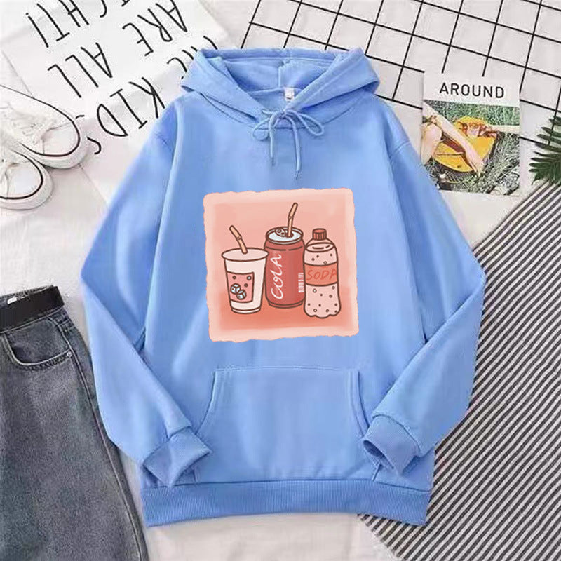 Kvinnors hoodie med inspirerande dryckmotiv Mirla-Eva Jonsson