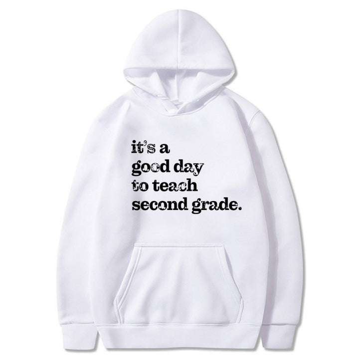 Kvinnors hoodie med inspirerande lärarcitat och bekväm passform Mirla-Eva Jonsson
