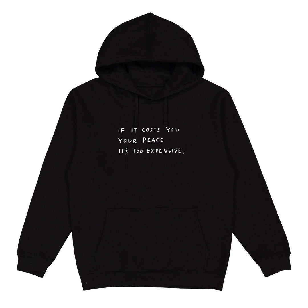 Kvinnors hoodie med inspirerande motiv Mirla-Eva Jonsson