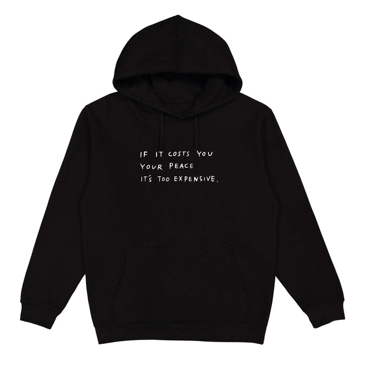 Kvinnors hoodie med inspirerande motiv Mirla-Eva Jonsson