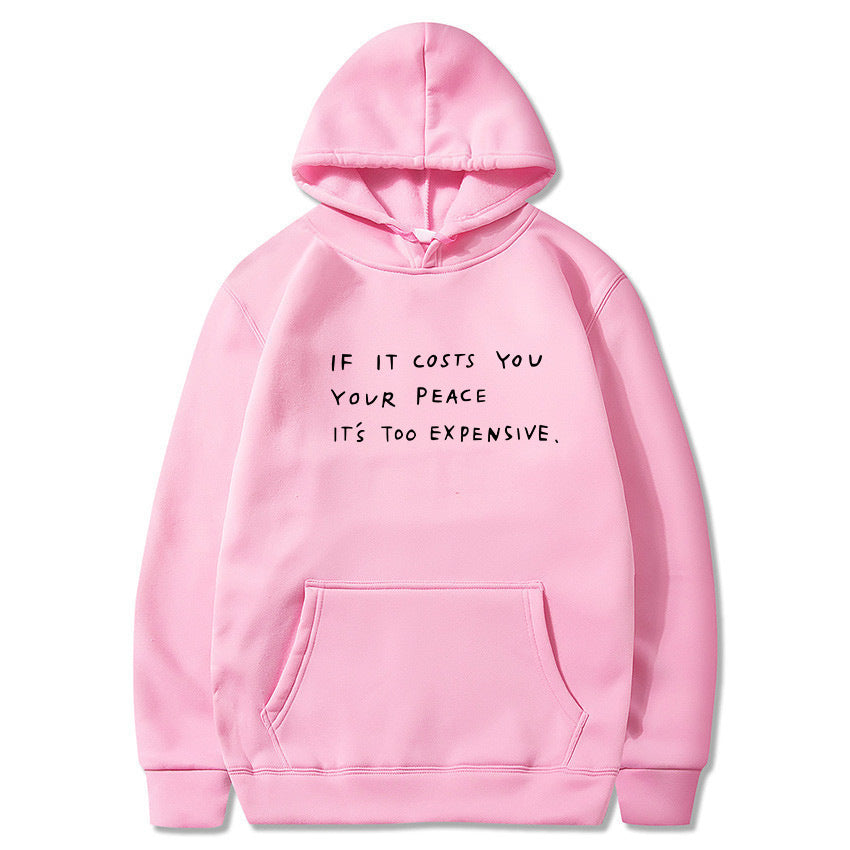 Kvinnors hoodie med inspirerande motiv Mirla-Eva Jonsson