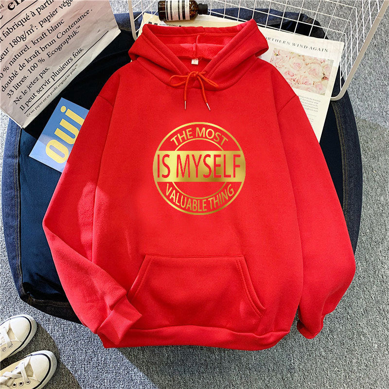 Kvinnors hoodie med inspirerande text Mirla-Eva Jonsson