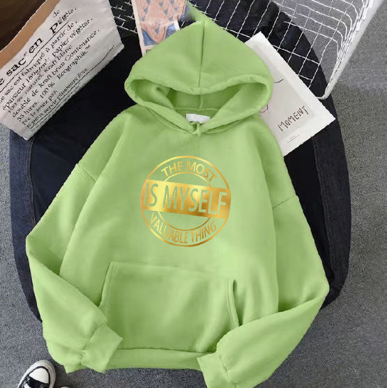 Kvinnors hoodie med inspirerande text Mirla-Eva Jonsson