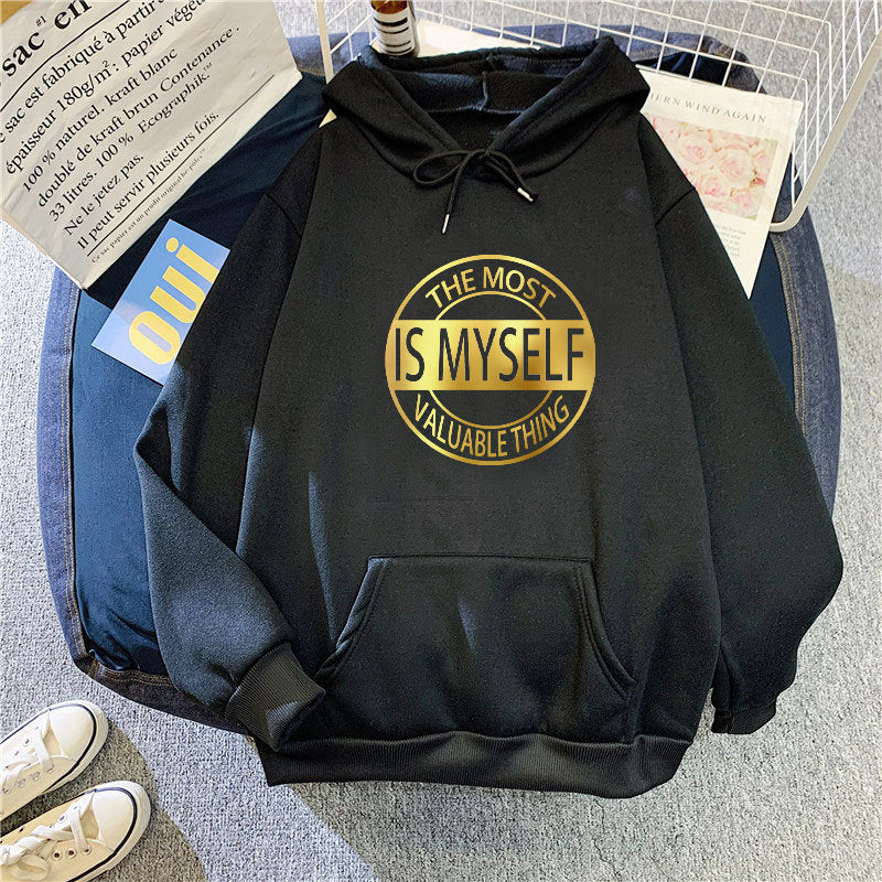Kvinnors hoodie med inspirerande text Mirla-Eva Jonsson