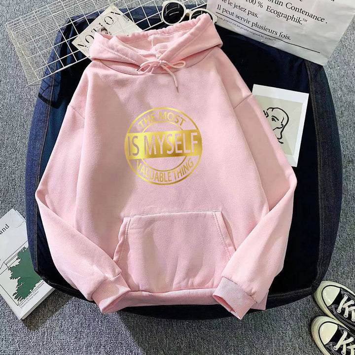 Kvinnors hoodie med inspirerande text Mirla-Eva Jonsson