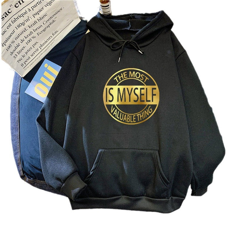 Kvinnors hoodie med inspirerande text Mirla-Eva Jonsson