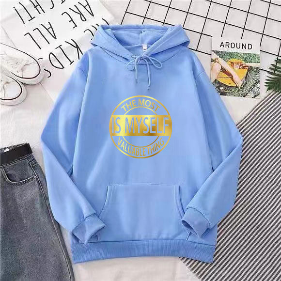 Kvinnors hoodie med inspirerande text Mirla-Eva Jonsson