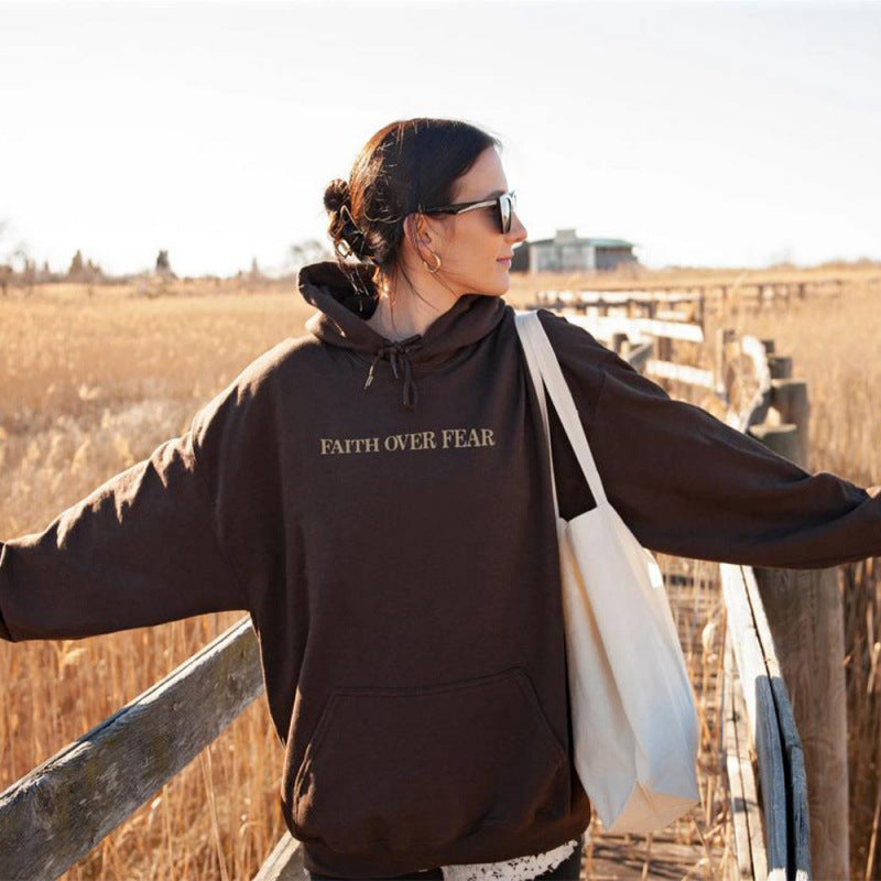 Kvinnors hoodie med inspirerande text och högkvalitativ bomull Mirla-Eva Jonsson