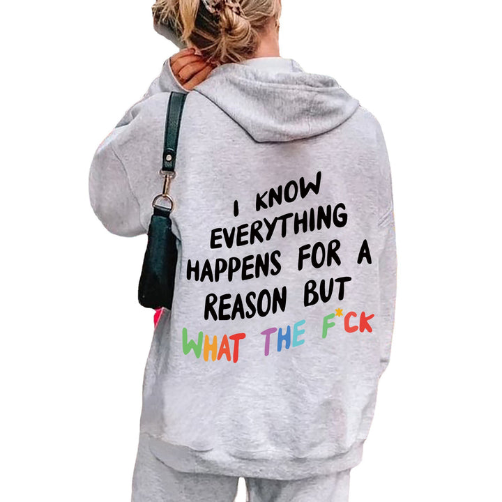 Kvinnors hoodie med inspirerande text och lös passform Mirla-Eva Jonsson