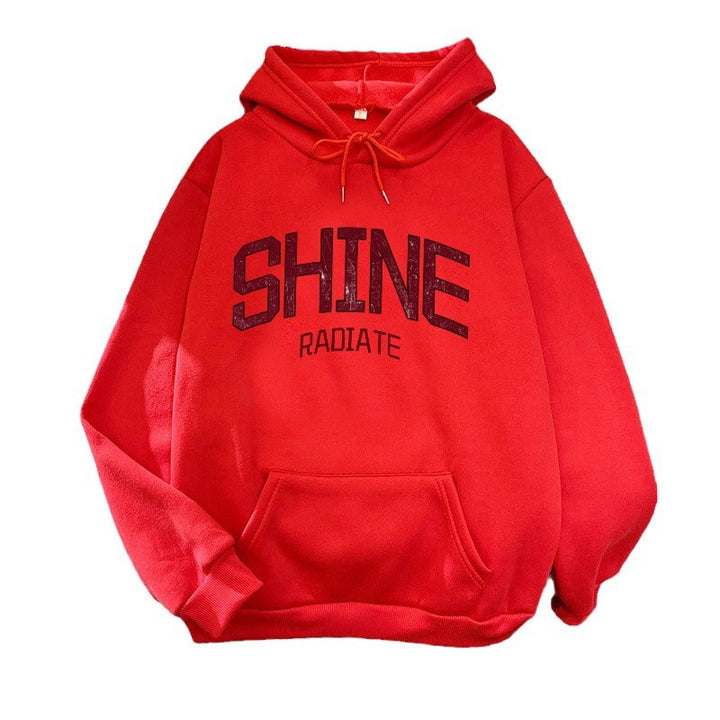 Kvinnors hoodie med iögonfallande text Mirla-Eva Jonsson