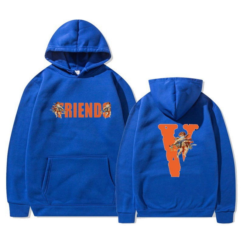 Kvinnors hoodie med karakteristiskt fram- och baktryck Mirla-Eva Jonsson
