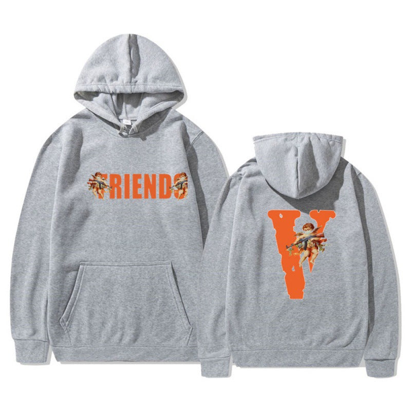 Kvinnors hoodie med karakteristiskt fram- och baktryck Mirla-Eva Jonsson