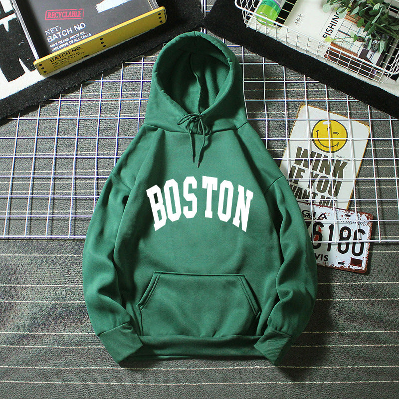 Kvinnors hoodie med klassisk Boston tryck Mirla-Eva Jonsson